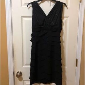 Black sleeveless sparkle dress women’s 8